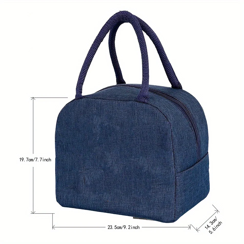 Customized Insulated Lunch Bag Aluminum Foil Bento Bag Women's Handbag Personalized Letter Pattern Insulated Lunch Box Portable