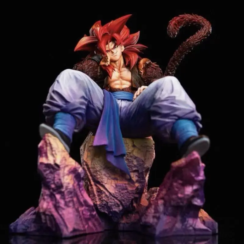 

Dragon Ball Super Saiyan 4 Gogeta Gk Statue Sitting Pose Anime Figure Desktop Decoration Collectible Model Gift For Enthusiasts