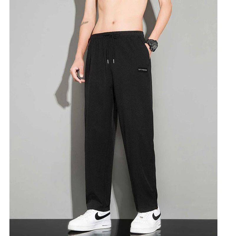 

Fashion letter printed men's loose casual pants spring autumn 2024 new boys sports straight leg long pants