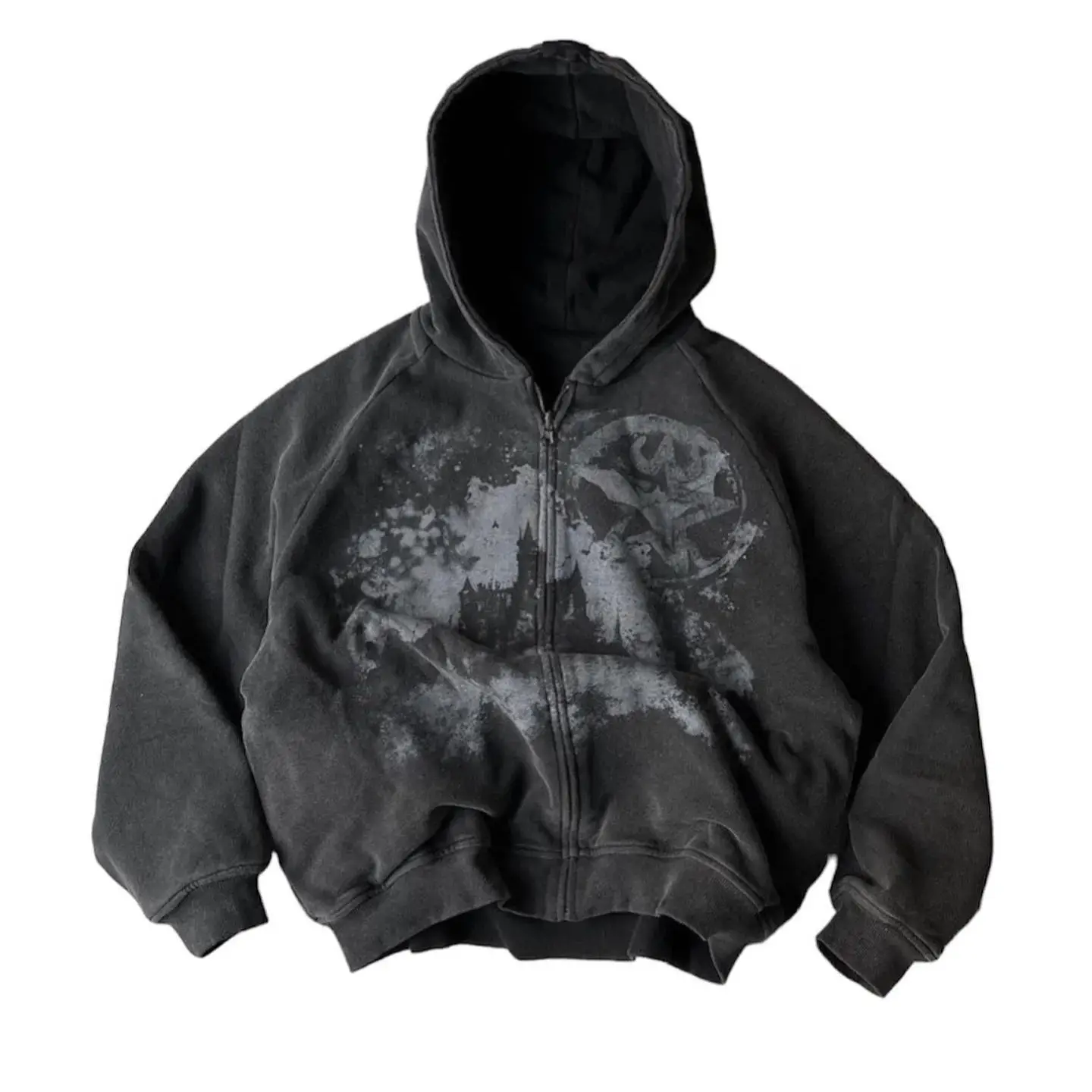 

Briti Gothic Punk Sle Printed Star Patch Embroidery Men's Sweatirt Comfortable Soft Fabric Spring Faion Streetwear