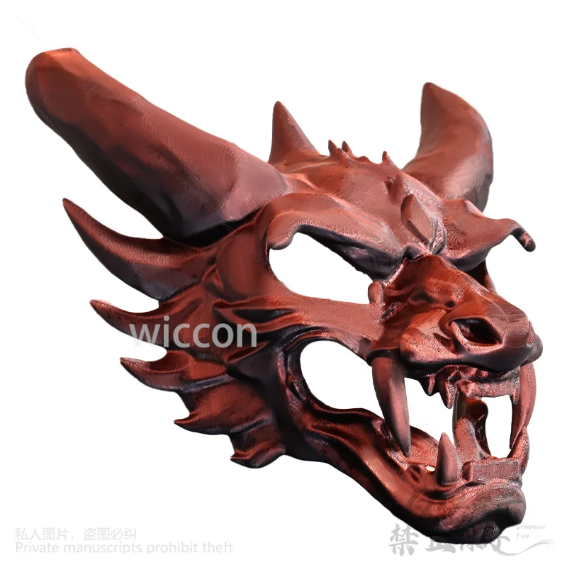 Аниме Монстры Дракон Косплей Хэллоуин 3D Полилактическая кислота Ужасная маска Реквизит День рождения Ночной клуб Сценические представления по индивидуальному заказу