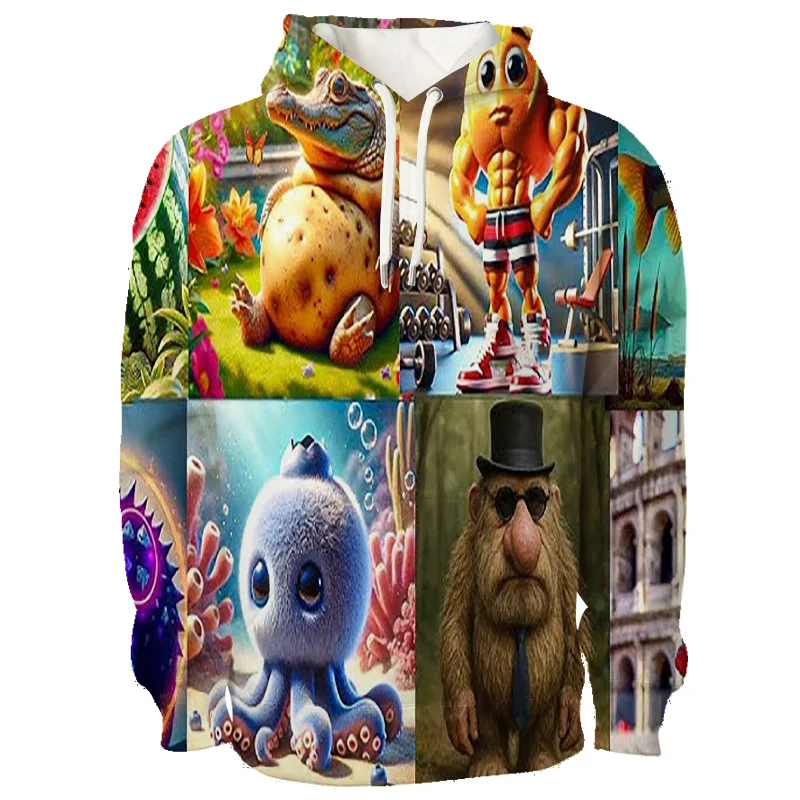 

Итальянский Brainrot Fun Game Толстовки Пуловер Tungtung Sahur Толстовка с 3D принтом для взрослых Фигурка на заказ с капюшоном для женщин и мужчин Повседневная толстовка