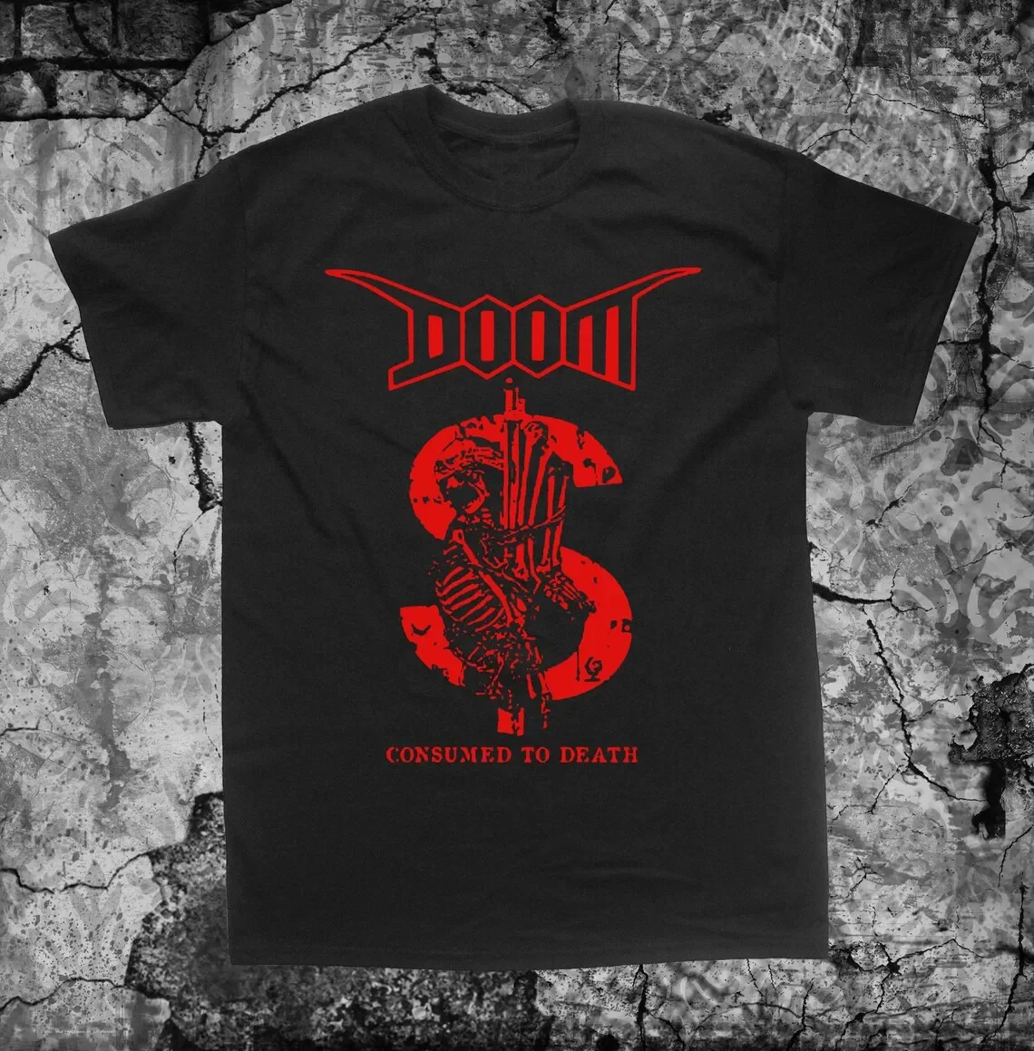 Doom T Shirt Crust Anarcho Punk D-Beat Anti Cimex Nausea Disrupt Discharge Amebix Extreme Noise 100% Cotton Plus Size Tops