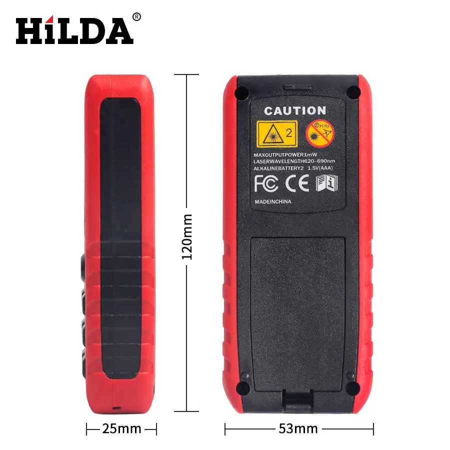 Telémetro láser de fábrica para una medición precisa de distancia Dispositivo de herramientas manuales de hasta 100 m