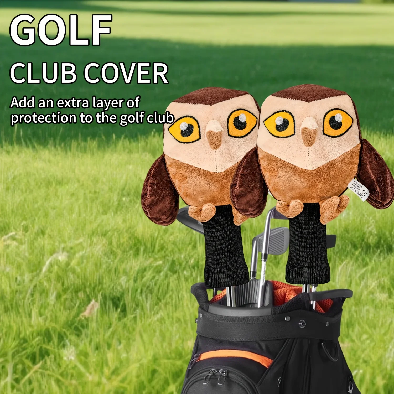 1pc Owl Shaped Golf Club Head Cover, Anti-Scratch Fairway Wood Protector, Stylish Golf Training Accessory, Best Gift