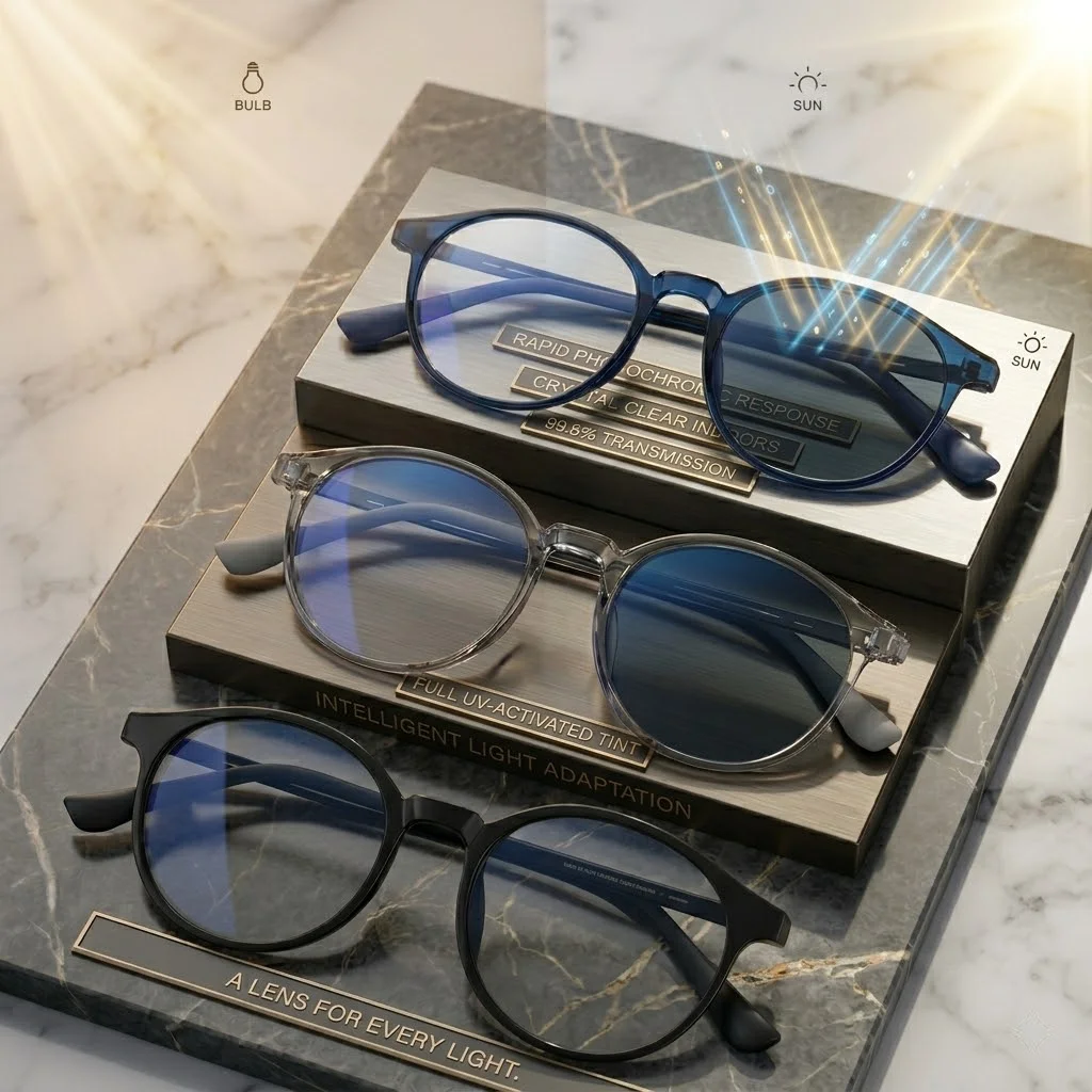 Progressive multifokale Lesebrille für Herren und Damen, photochrom, Luxusmarke, Designer, runder Rahmen, leicht, stilvoll, Retro