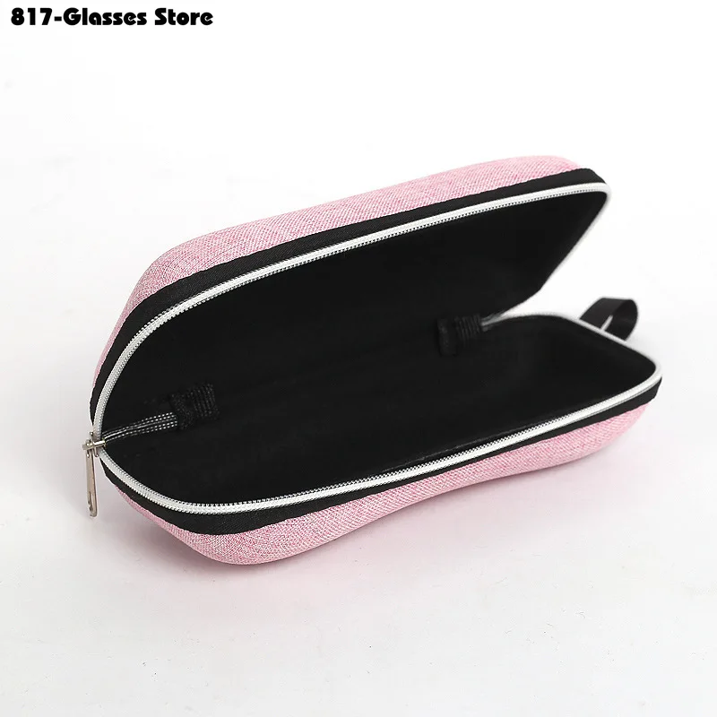 1Pc Hard Glasses Case Cover with Lanyard Zipper Sunglasses Myopic Reading Eyewear Cases for Men Women