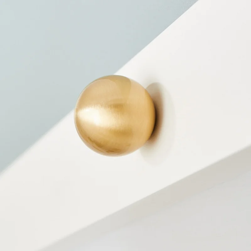 Maniglie da cucina per mobili in ottone massiccio manopole per cassetti a forma di sfera in oro nordico armadio per ante dell'armadio maniglie per comò