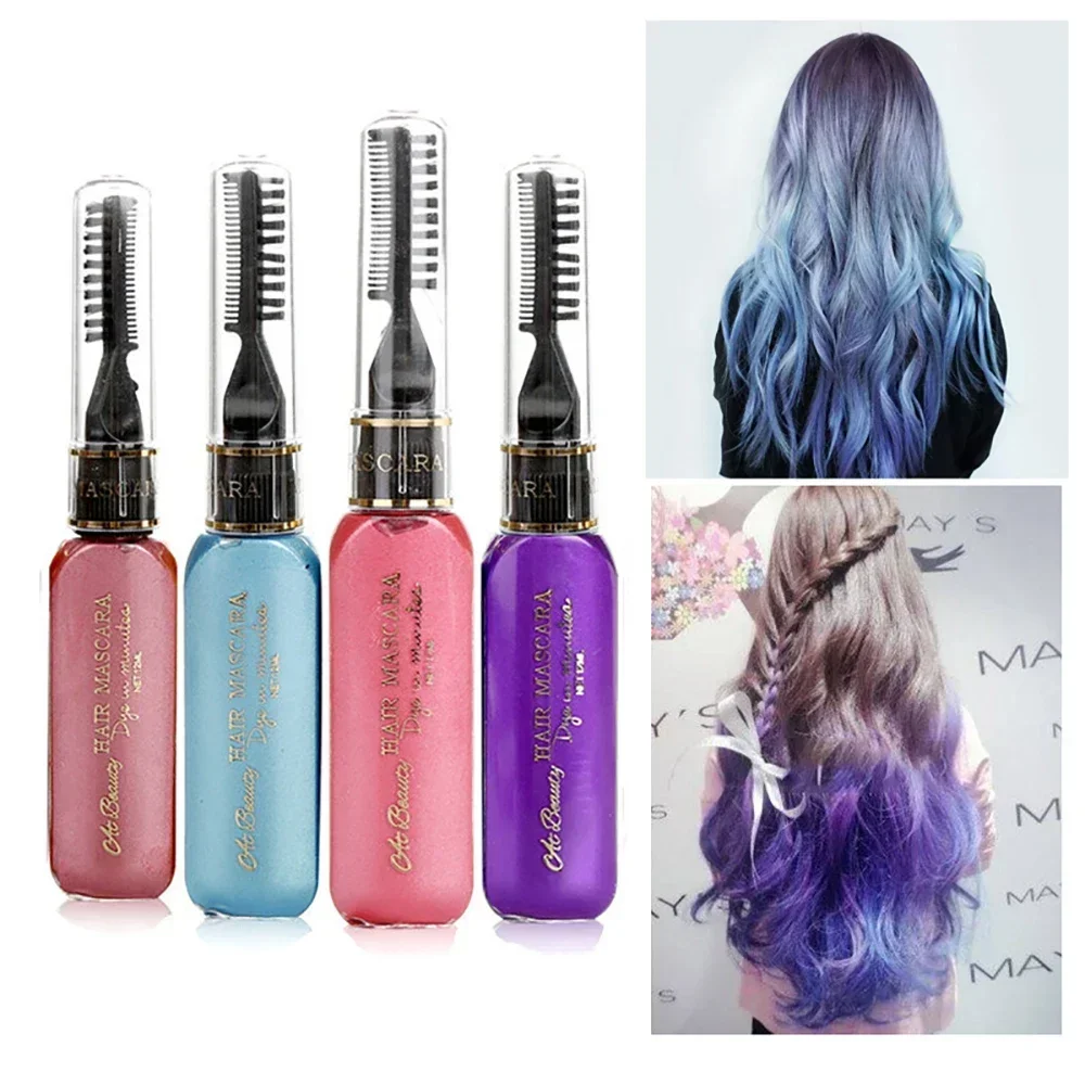 13 Colors One-off Hair Color Dye Temporary Non-toxic DIY Hair Color Mascara Washable One-time Hair Dye Crayons