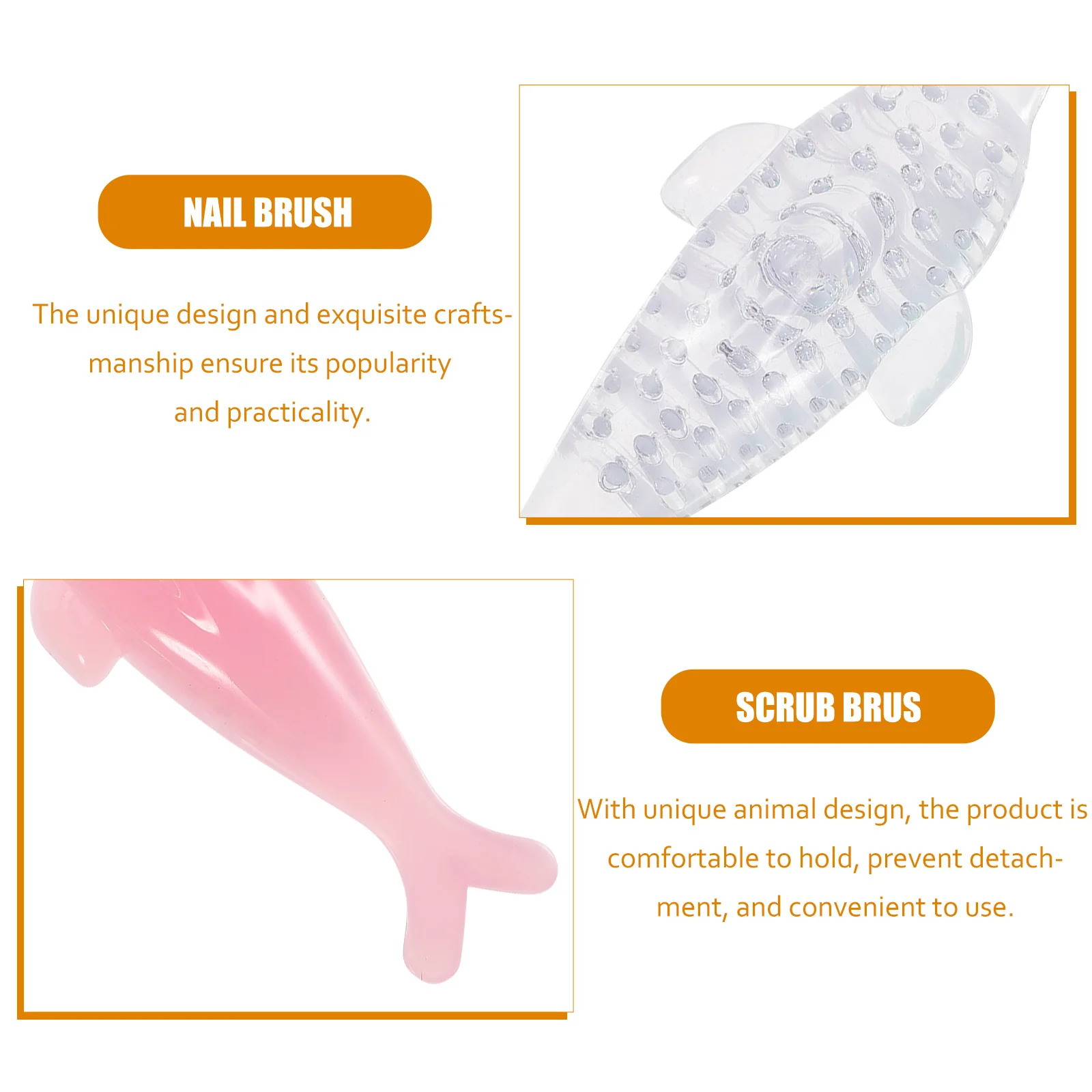 

5pcs Shape Nail Brush Durable Fine Bristle Scrub Tool For Manicure Durable Manicure Brush Home Use Fingernail Dust Cleaner