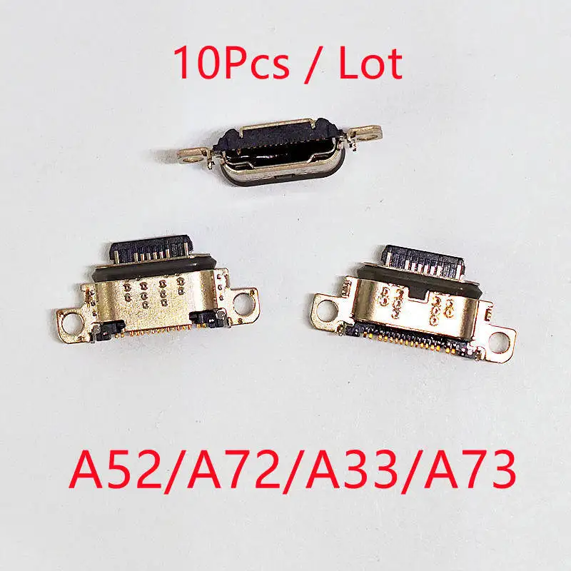 10 piezas para Samsung A12 A10s A21s A11 A20s A22 A32 A33 A01 A30s A31 A51 A50s A71 A70s A52 A72 Puerto de Carga USB Conector Cargador 4