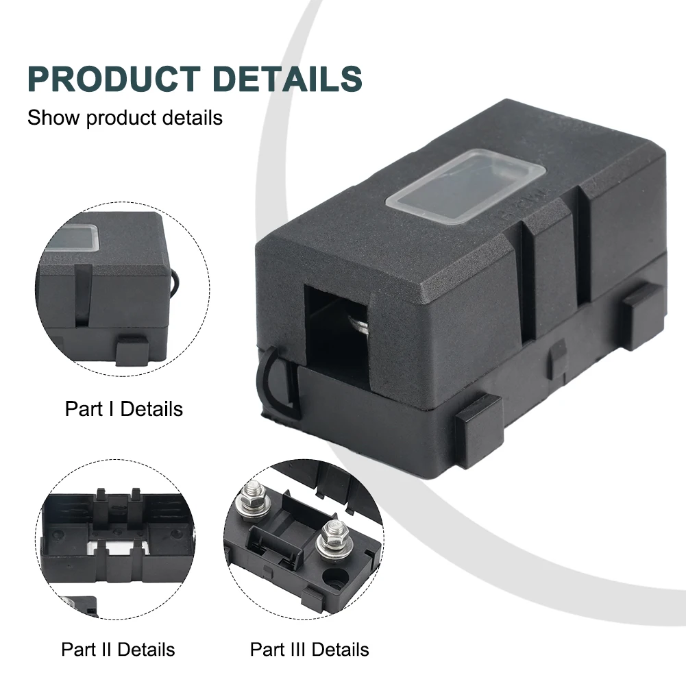 1pc Fuse Holder 12/24V 60 to 500 Amp High Quality Car Boat Marine Heavy Duty Fuse Holder for automotive electronics
