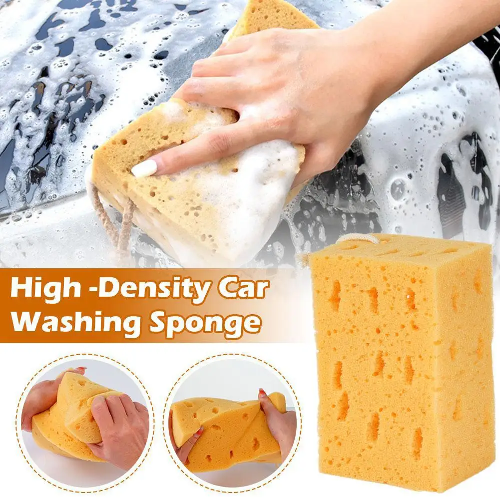 1pcs Car Wash Sponge High-density Large Honeycomb Sponge Washing Waxing Tools Car Sponge Dusting Block Accessories Cleaning H4O6