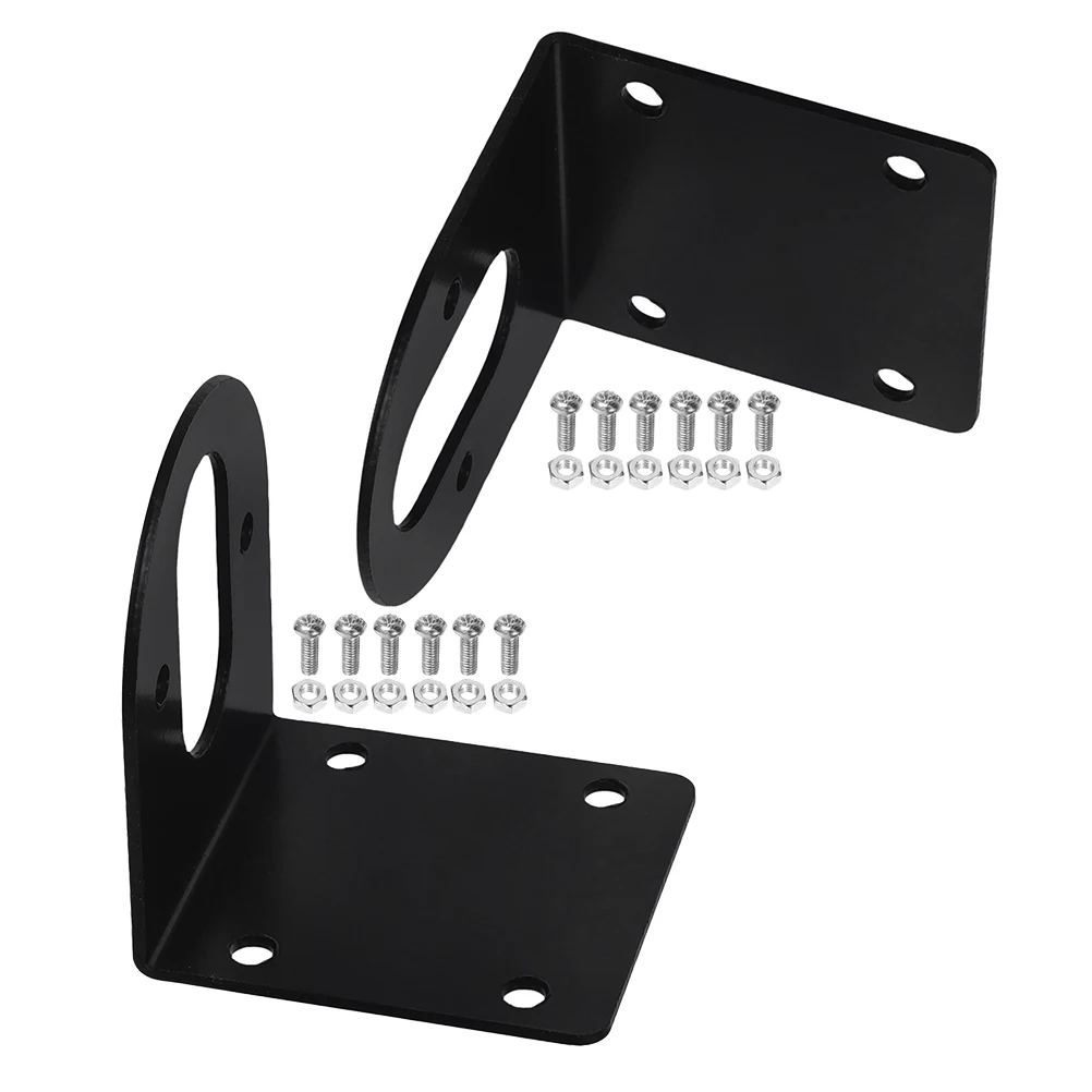 

2pcs Dc Mount Small Motor Holder For Stepper Gear Motor Fixing Fastener L-Shaped Diy Coupling Bracket Black Secure Rc