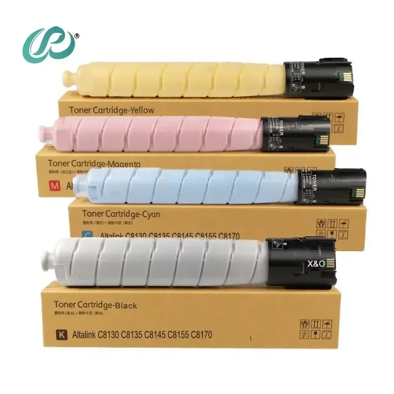 4pcs C8130 Copier Toner Cartridge Compatible for Xerox AltaLink C8130 C8135 C8145 C8155 C8170 Refill Toner Cartridge CMYK