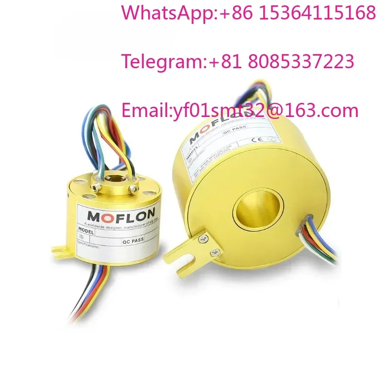 Industrial Through Hole Slip Ring Multi Channel 2 6 12 Circuits Rotating Conductive Collector Brush Ring Rotary Power