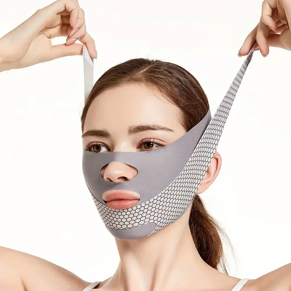 ผ้าพันหน้ากระชับสัดส่วน V Line Shaper Face Lifting Belt Anti Wrinkle Facial Massage Strap Double Chin Reducer Skin Care Tools