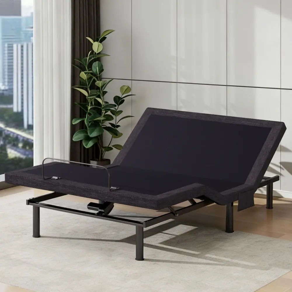 

Queen Size Electric Adjustable Bed with USB Ports, Underbed Light, Wireless Remote, and Easy Assembly