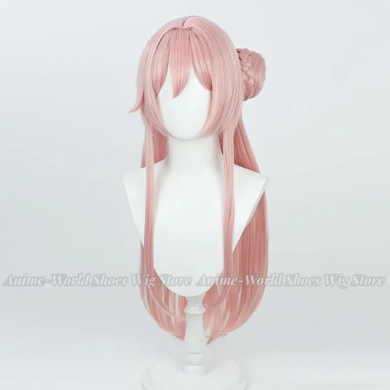 Mizuha Mimori شعر مستعار تأثيري الأزرق الأرشيف الوردي طويل 75 سنتيمتر مقاومة للحرارة الشعر الاصطناعية هالوين حفلة كرنفال دور اللعب + غطاء شعر مستعار #4