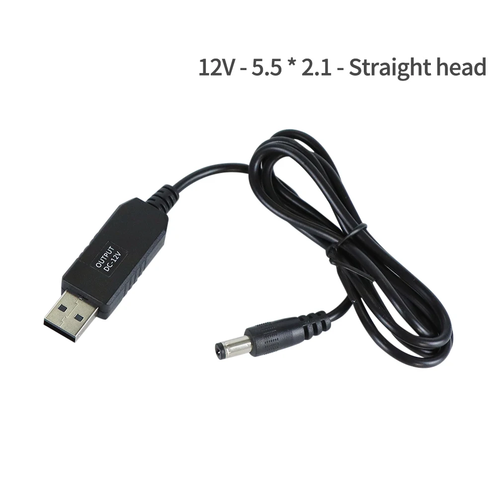 USB Boost Converter DC 5V to 9V 12V USB Step-up Converter Cable 5.5x2.1mm Connecter For Power Supply/Charger/Power Converter