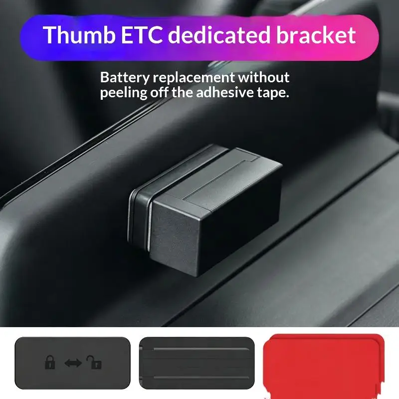 Car Toll Pass Holder Adhesive Sticky ETC Bracket Adhesive Removable Easy Installation Compact Toll Pass Holder For Windshield