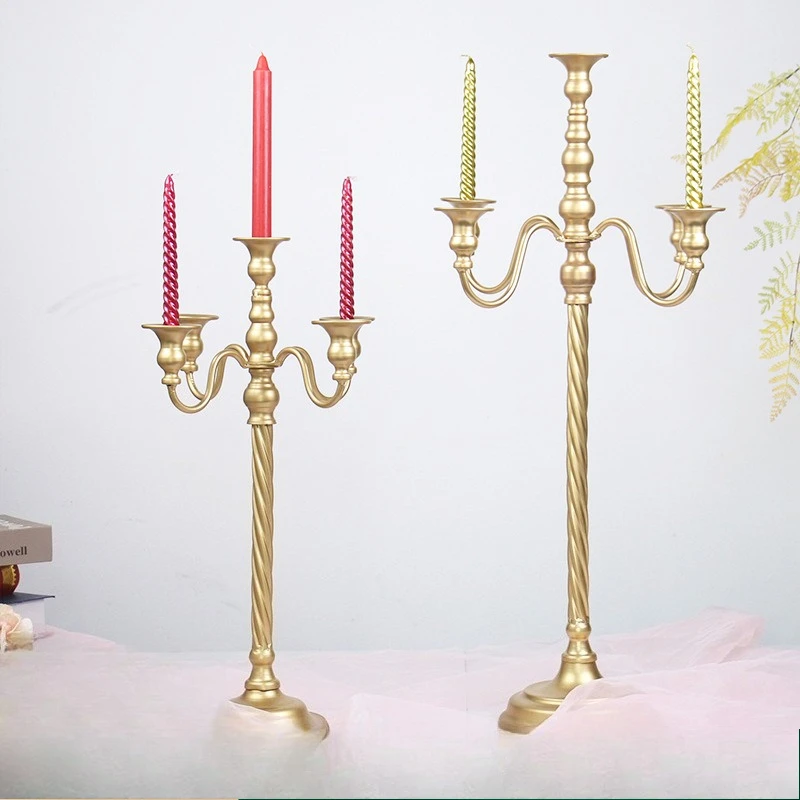 

wrought iron candle holder ornament hotel wedding props multi-headed candle cup home living room