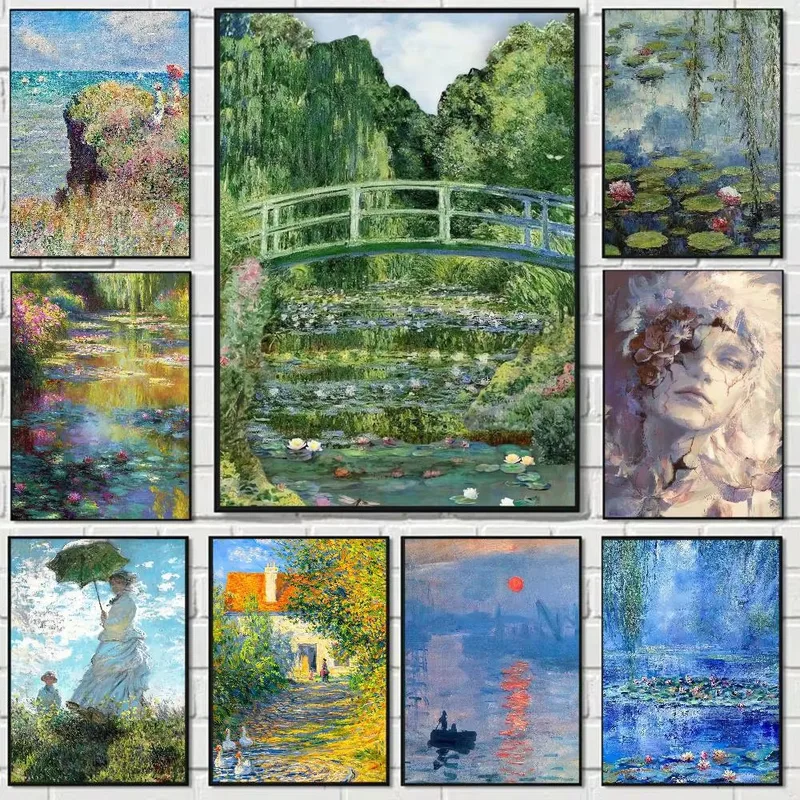 Diamond Painting Claude Monet Landschaft Mosaik handgefertigt rund quadratisch