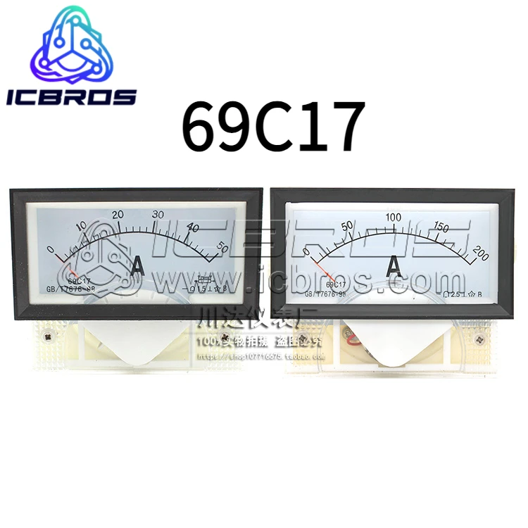 Instrument 69C17 Pointer DC Ammeter 1A 2A 3A 5A 10A 15A 20A 50A