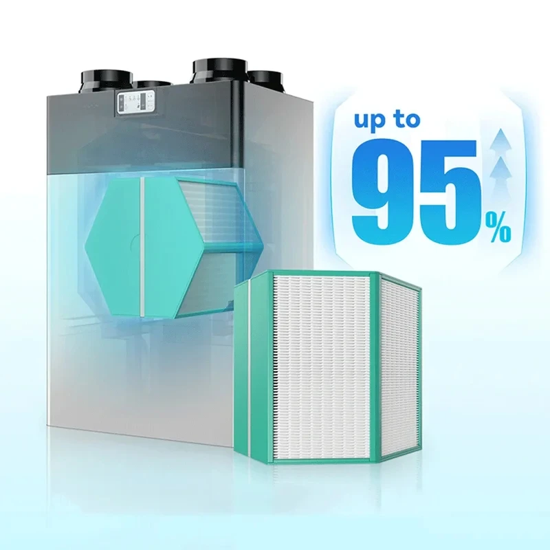 Automatic bypass function, energy-saving air exchanger, ventilation fan for the entire house