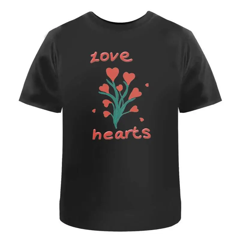 

Love Heart Flowers In Bloom' Cotton T Shirt Ta046605
