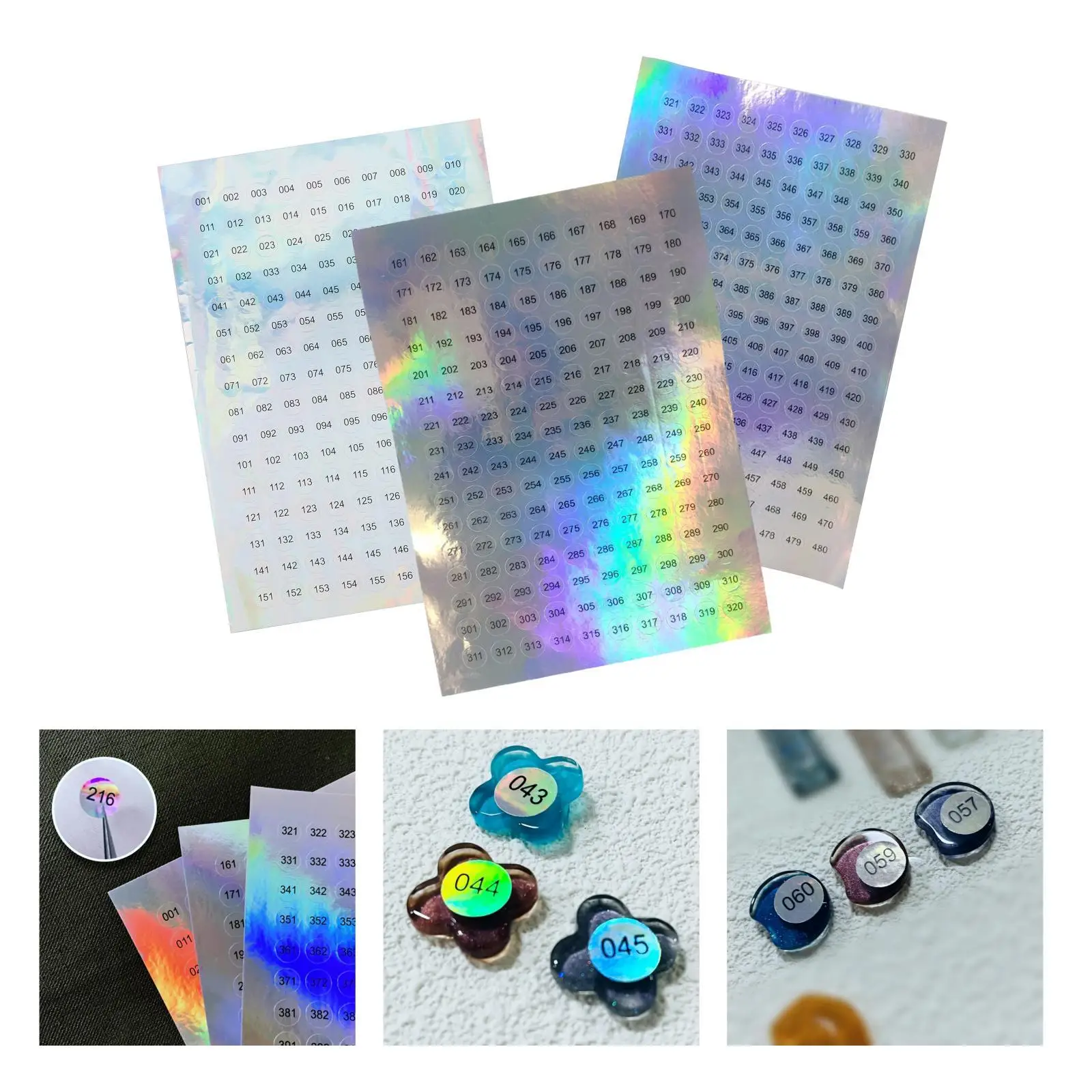 Lasers etiqueta digital adesivos à prova dwaterproof água 10mm diâmetro número arranjo tags adesivo unha polonês garrafa manicure ferramenta cor