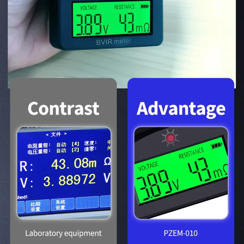 PZEM010 Portable Resistance Tester Voltage Meter 4 Line Battery Internal Resistance Test Meter High Precision Battery Analyzer