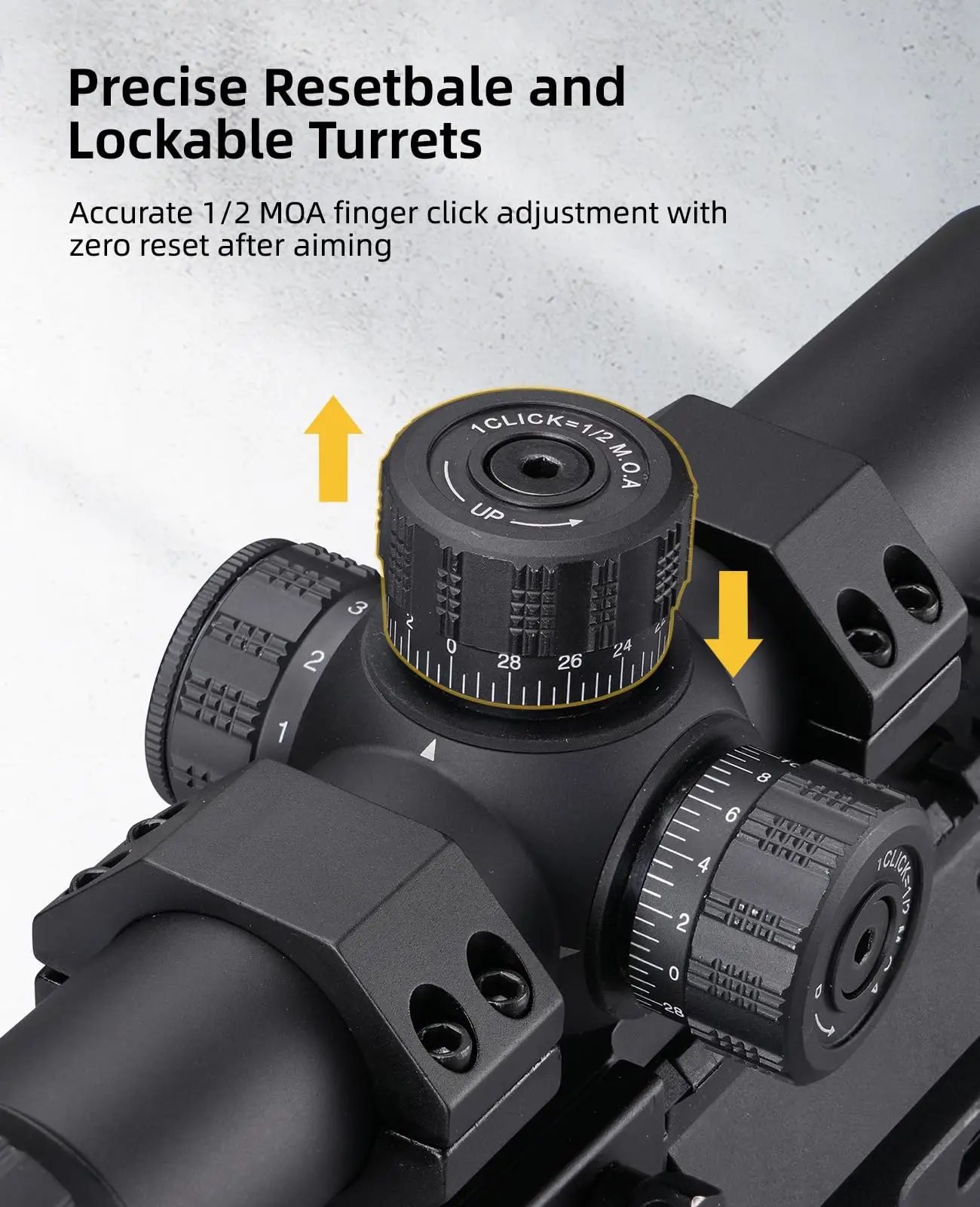 CVLIFE 1-6x LPVO Zielfernrohr Optik Zielfernrohr Entfernungsmesser Absehen mit 30 mm freitragender Halterung für Picatinny-Schiene abschließbarer Turm