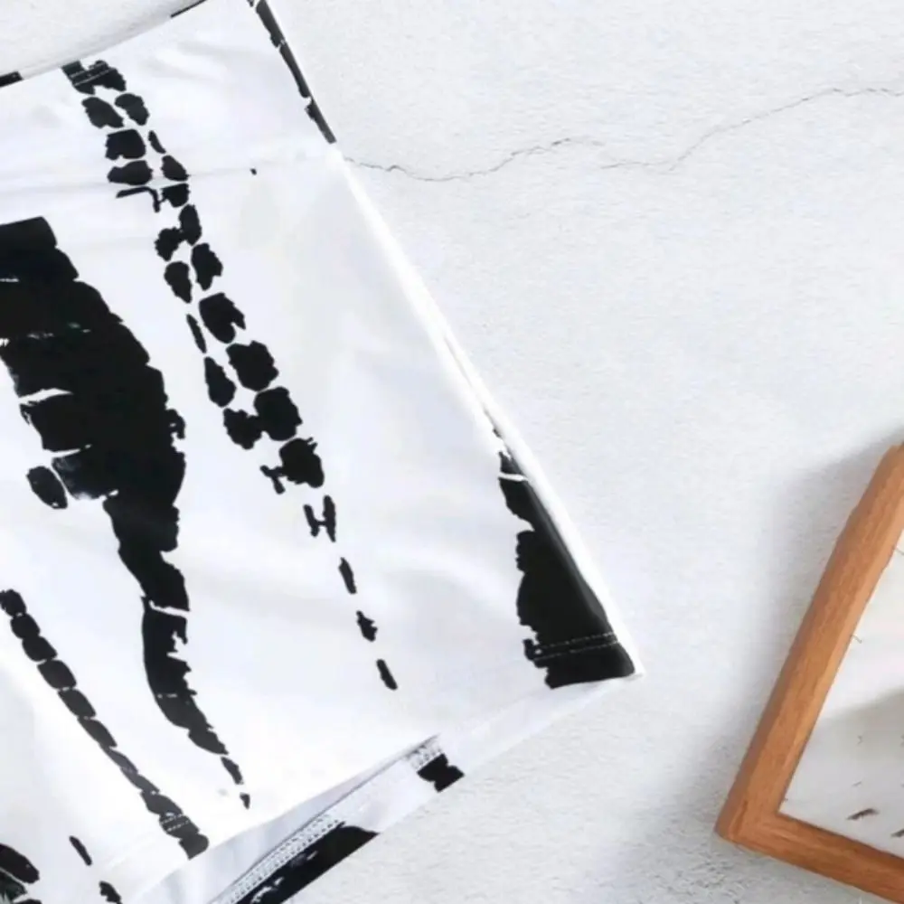 

Tie Dye High-Waist Bikini Set Flat Angle Cross-Border Trendy Swimwear Sexy Design High Waist Shorts Separate Swimsuit Swimming