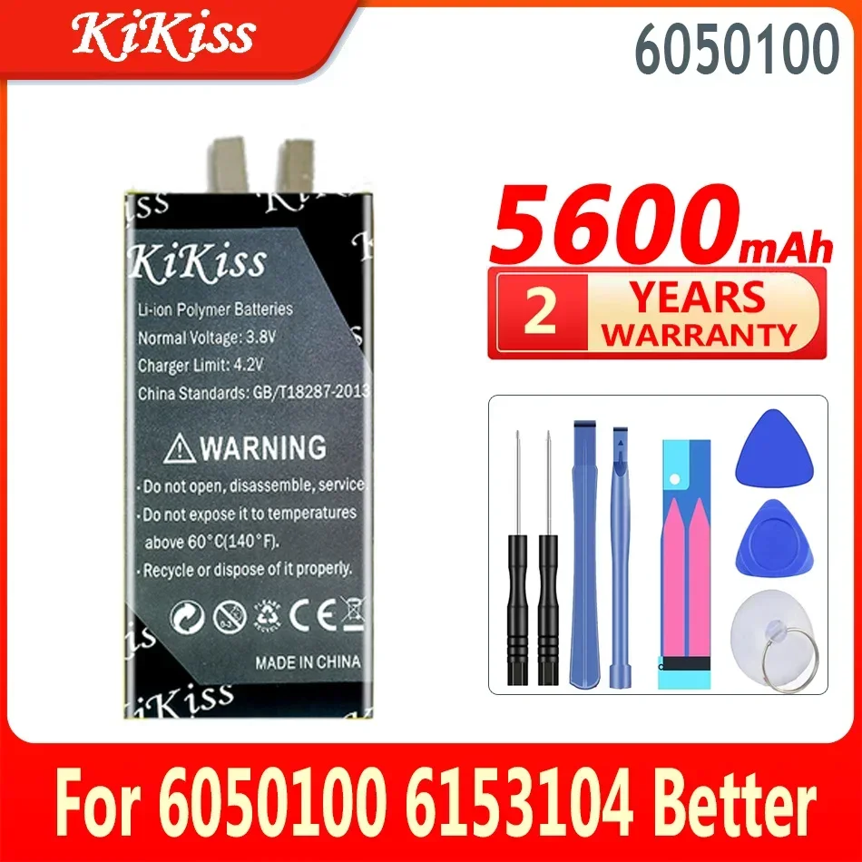 

5600mAh KiKiss Battery For 6050100 6153104 Better than 6252103 PSP Change UMD Mobile Phone Bateria High Capacity