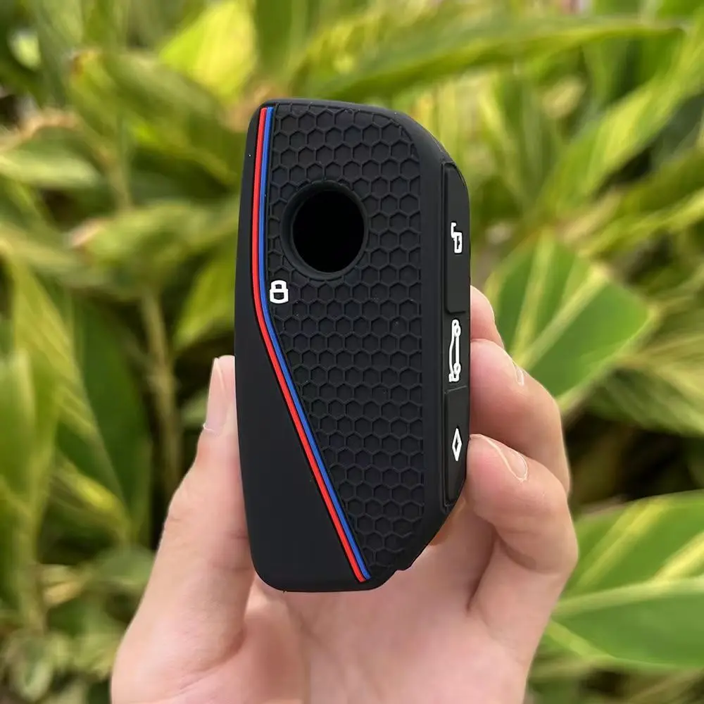 Suitable for the New Bmw 1 Series, 6 Series, 7 Series, 735Li/740Li/Xmi7 Honeycomb Pattern Silicone Key Cover Hollow-Out Style