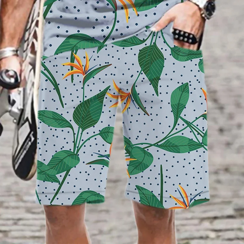 

Summer Harajuku 3D Tropical Floral Printed Beach Shorts Men Fashion Cool Short Pants Kid Streetwear Board Shorts Swimming Trunks