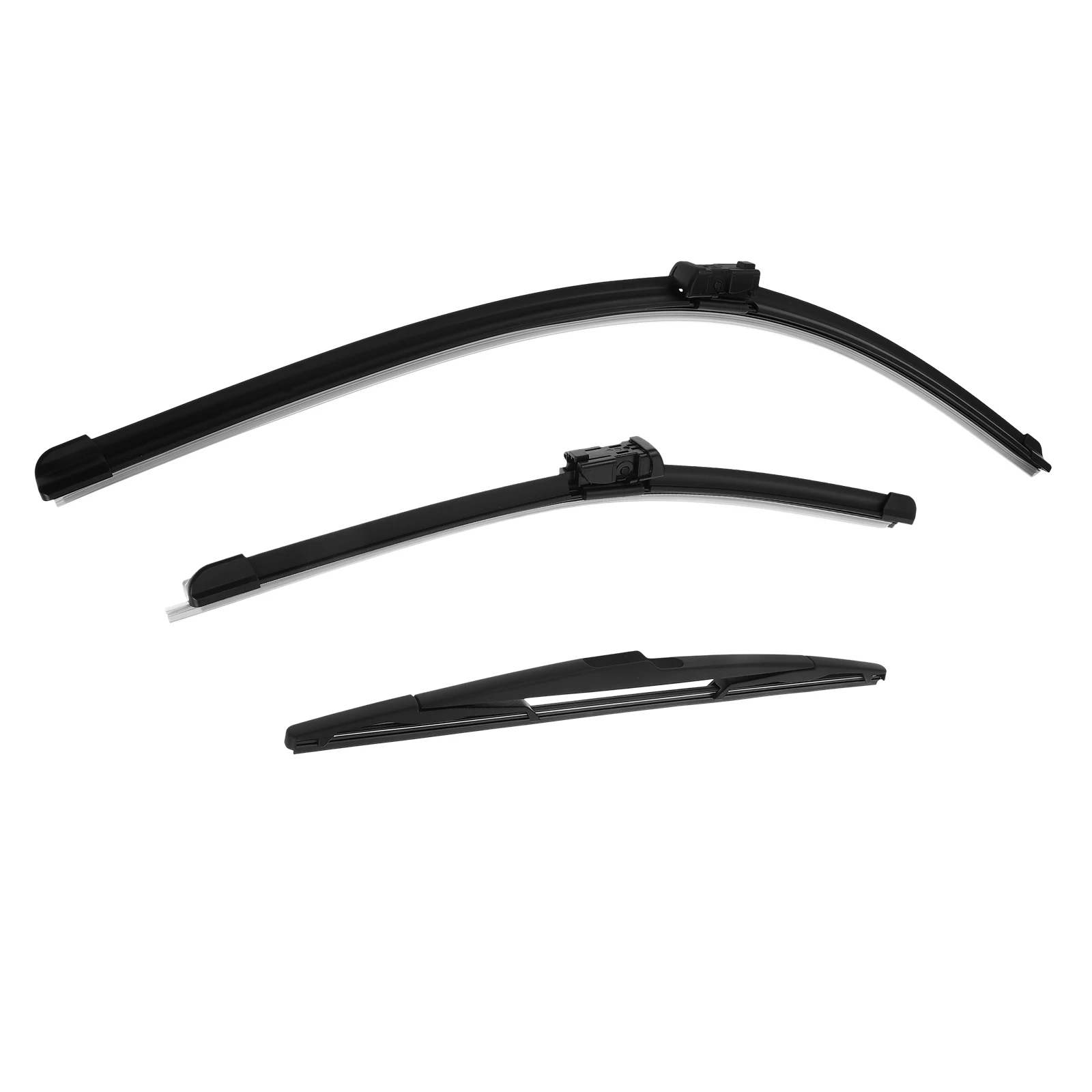 

3pcs Windshield Wiper Blades Compatible With Peugeot Front Rear Durable Easy Installation Flat Aerodynamic Design For Suv Car