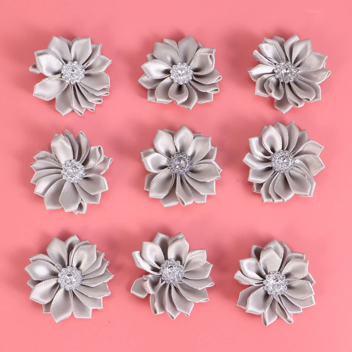 

40pcs 4Cm Hand-Sewn Sunflower Cloth Artificial Flower Lightweight Diy Pendant For Party Decor Wedding Christmas Home Craft