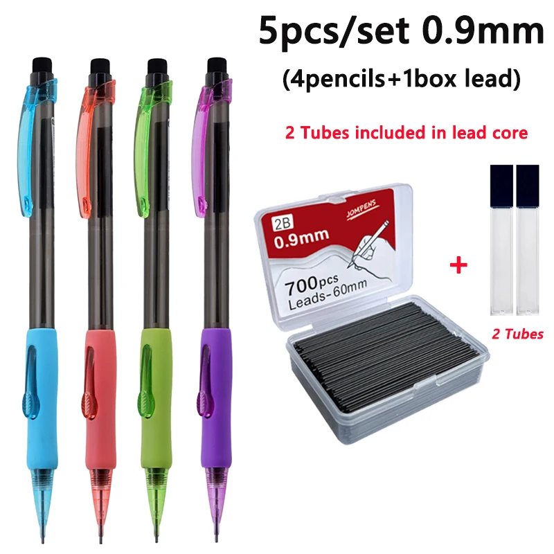 0,5 0,7 0,9 mm seitlich drückendes Druckbleistift-Set mit 1000/700 Stück/Karton Mine, austauschbare automatische Bleistiftminen mit 2 Röhren – Detail 8