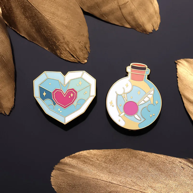 Cute Game Series Love Enamel Pins Brooch Lapel Pin Cosplay Accessories Toys Gift Badge for Women Backpack Link view 2