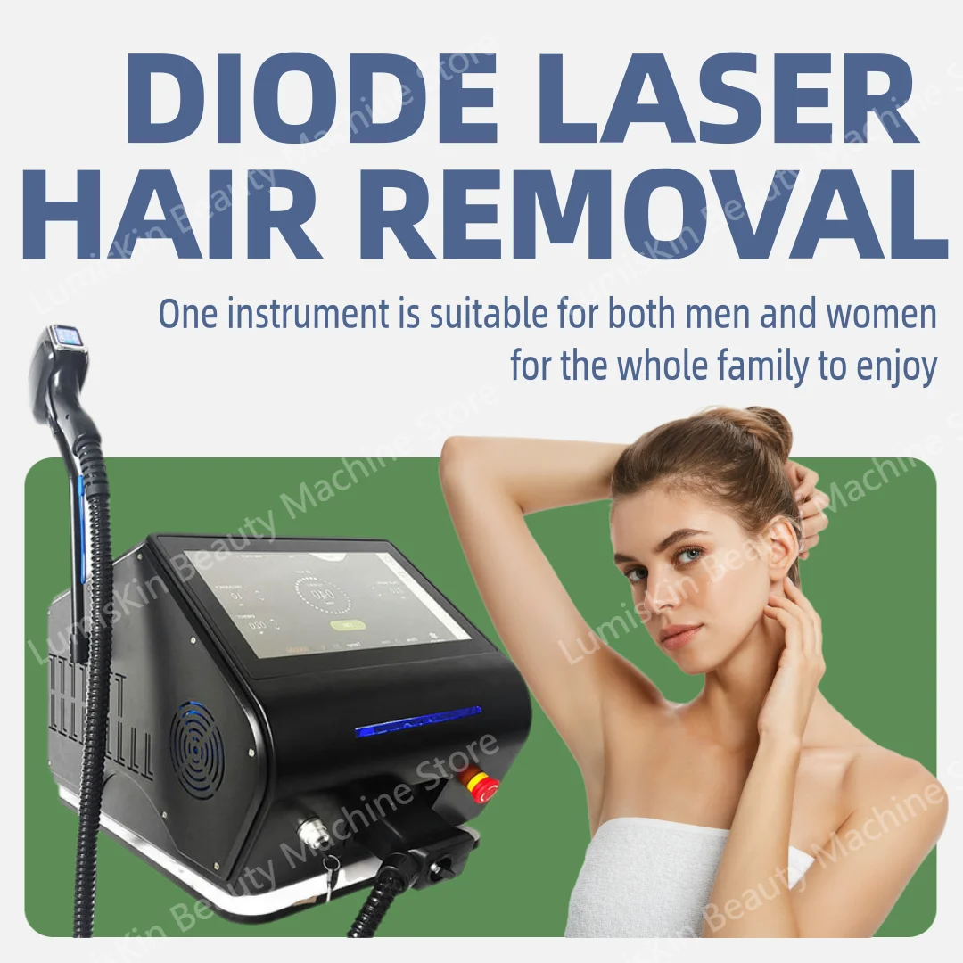 Diode Laser Hair Removal Machine 2025 New Portable 4000W 4 Waves 808nm 755nm 940nm 1064nm Professional Permanent Equipment
