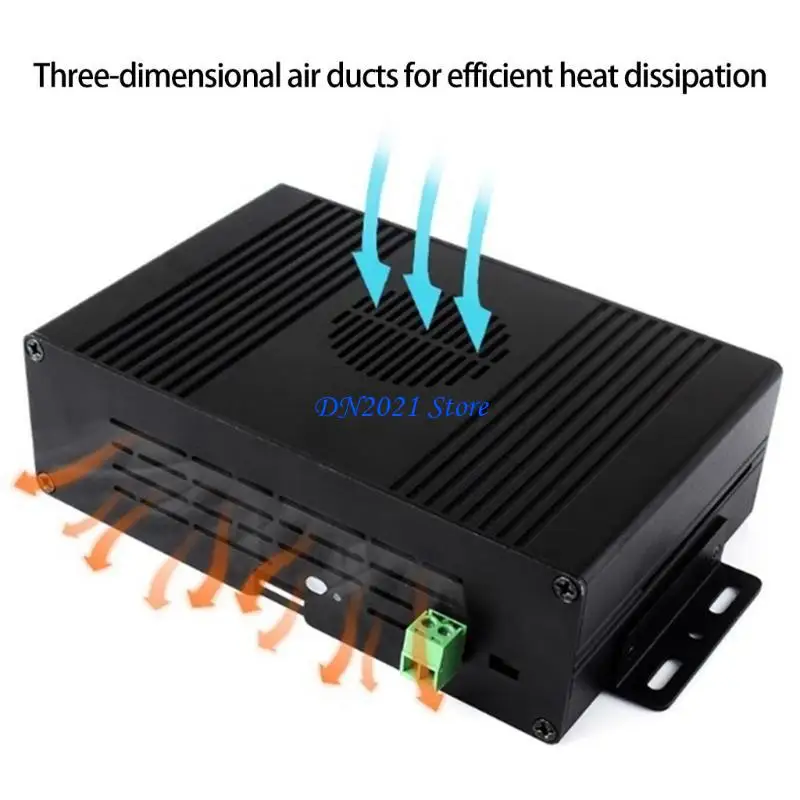 

Корпус F3KE Gigabit Ethernet PCIe для корпуса RPi 5 с сетевым расширением PCIe 10 в 1, двойное видео и тепловая вентиляция