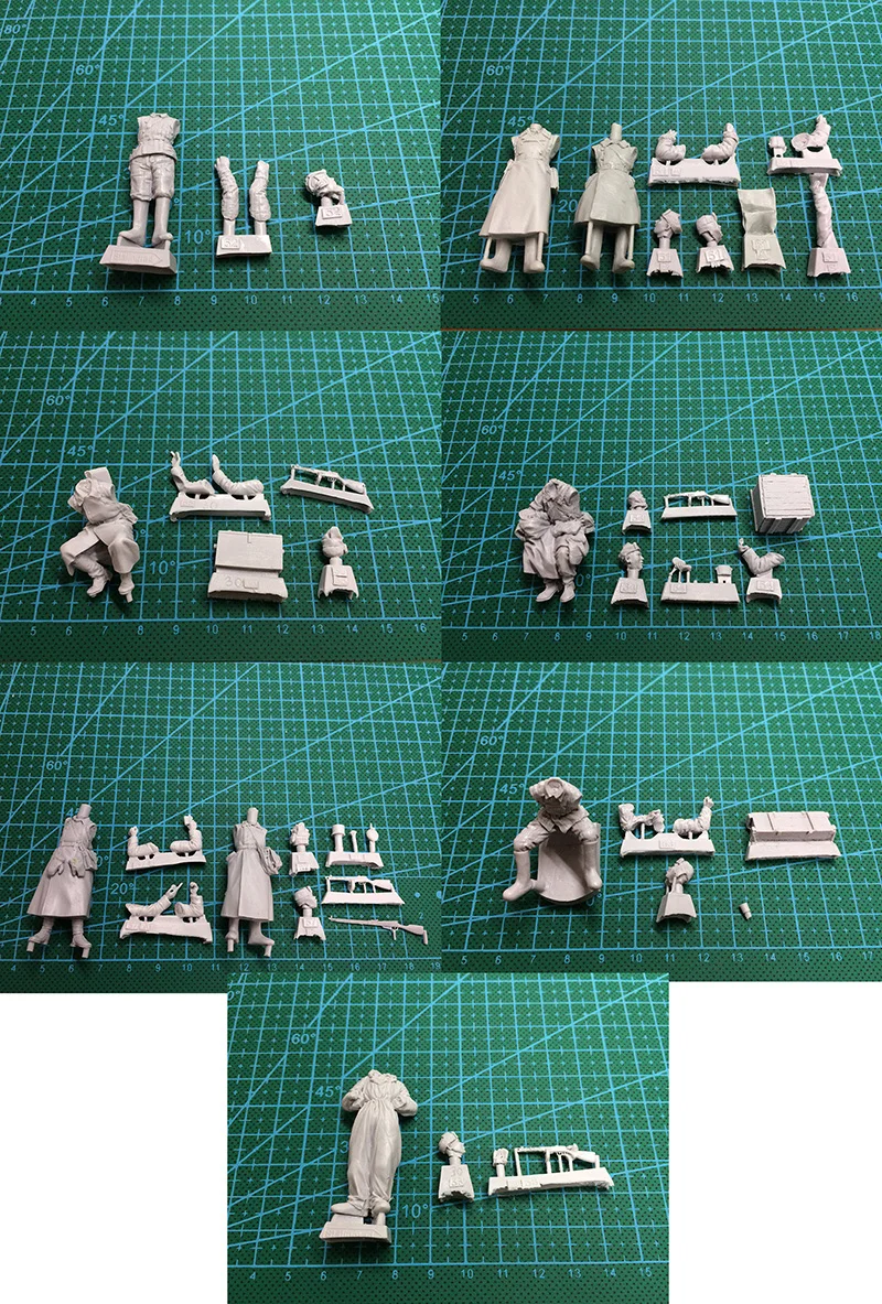 1/35 Scale Die-cast Resin White Model  Soviet Soldiers Need To Manually Color The Model Free Shipping