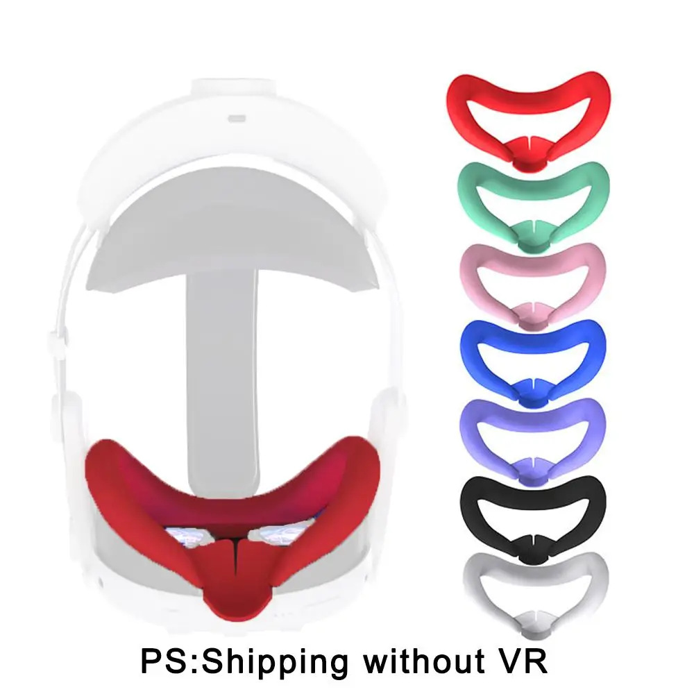 Silicone Face Cover For Meta Quest 3 Glasses Replacement VR Face Interface Protective Cover Colorful Sweat-proof Eye Mask J5Y9