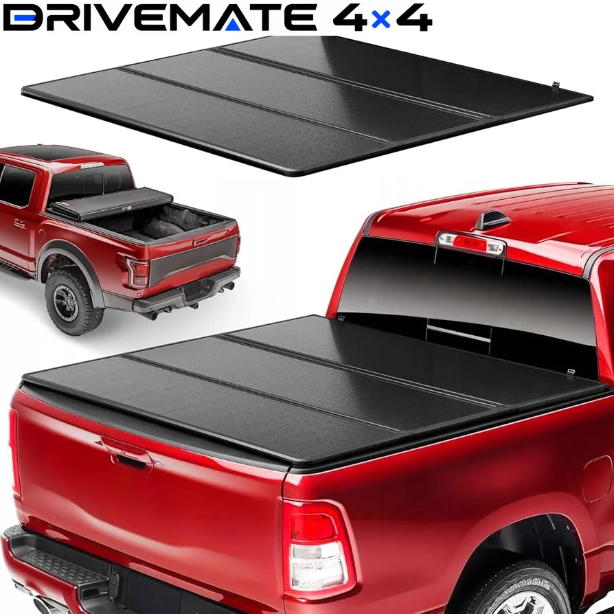 For 2019 2022 2025 Dodge Ram 1500 Trx 5.7ft 6.4 Foot Pickup Truck Classic Barrel Box Bed Cover Hard Tri Fold Tonneau Cover