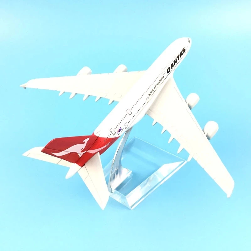 16cm Qantas Airbus A380 modello di aereo Diecast modello in metallo aeroplani 1:400 metallo A380 aereo modello di aeroplano regalo giocattolo