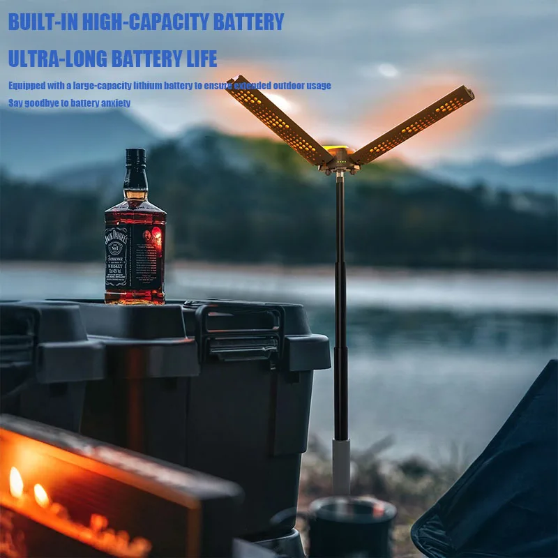 VOLODYMYR nouvelle lumière de Camping en plein air 720 degrés direction continue multi-scènes tout Terrain pliant 3 * LED lumière de Camping