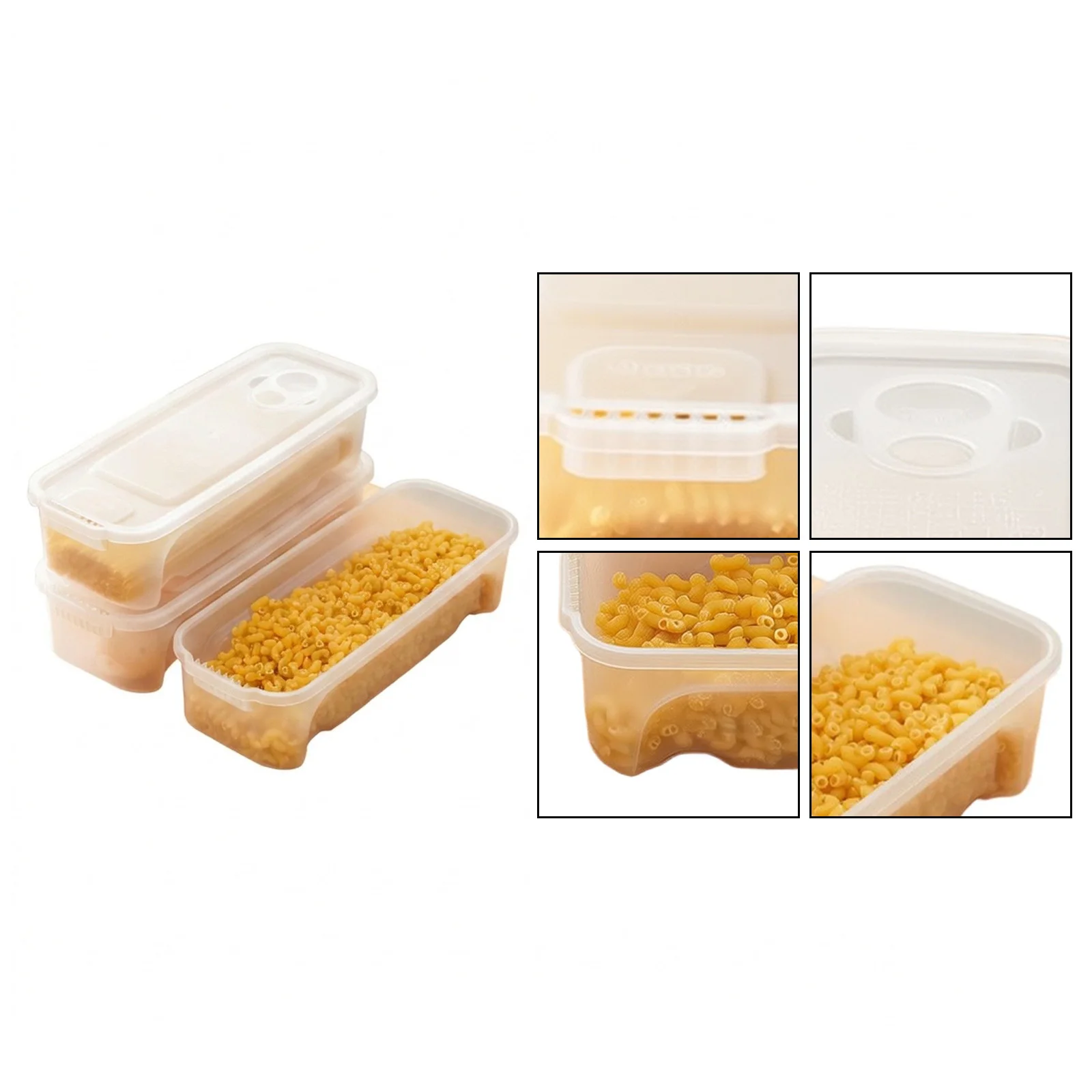 Cooking Box Box Pasta Practical Storage Box 1 Pcs With 1. for 3l 29*7*11cm Boxes Brand New Drain Hole Noodle Cooking