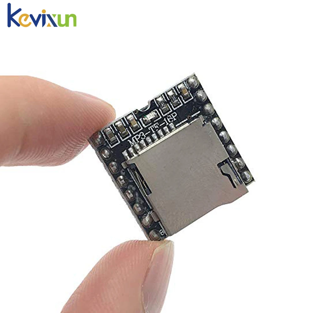 10/1 قطعة Dfplayer مشغل MP3 صغير مع TF بطاقة U القرص الصوت وحدة الصوت المنفذ التسلسلي إعلان لاردوينو IO MP3-TF-16P